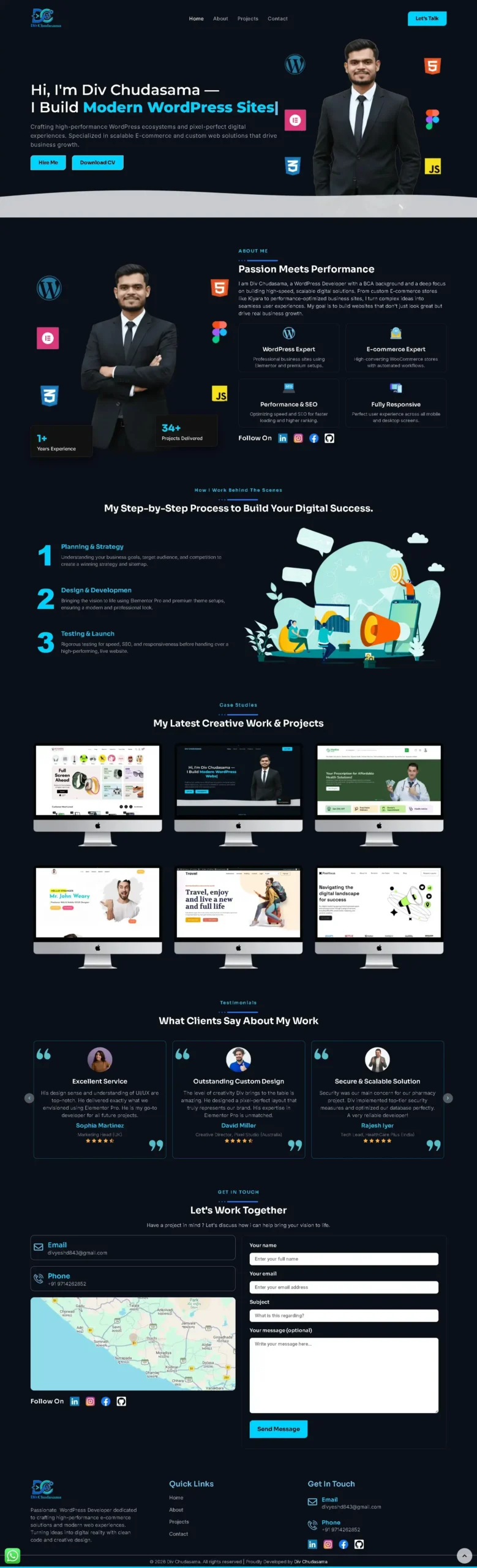 Div Chudasama Personal Portfolio Design Showcase